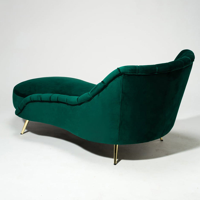 Living Room Rolled Arms Chaise Lounge Modern Velvet Chaise with Upholster