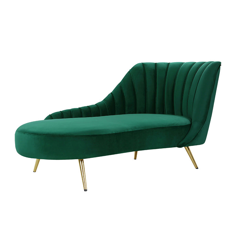 Living Room Rolled Arms Chaise Lounge Modern Velvet Chaise with Upholster