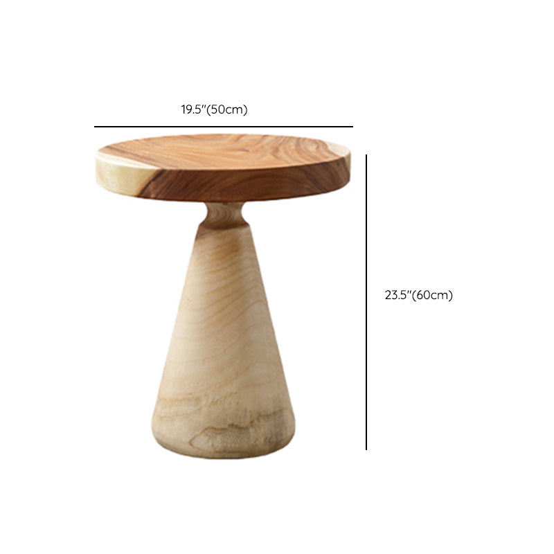 Contemporary Coffee Table Brown Pedestal Coffee Cocktail Table