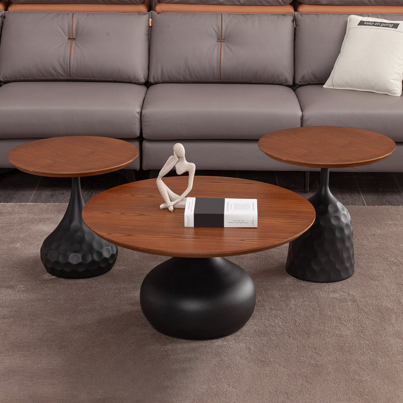 Pedestal Coffee Table Contemporary Solid Wood Coffee Cocktail Table