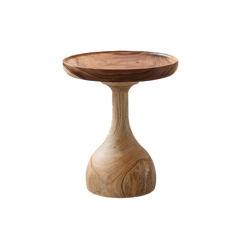 Pedestal Coffee Table Solid Wood Tray Top Coffee Cocktail Table