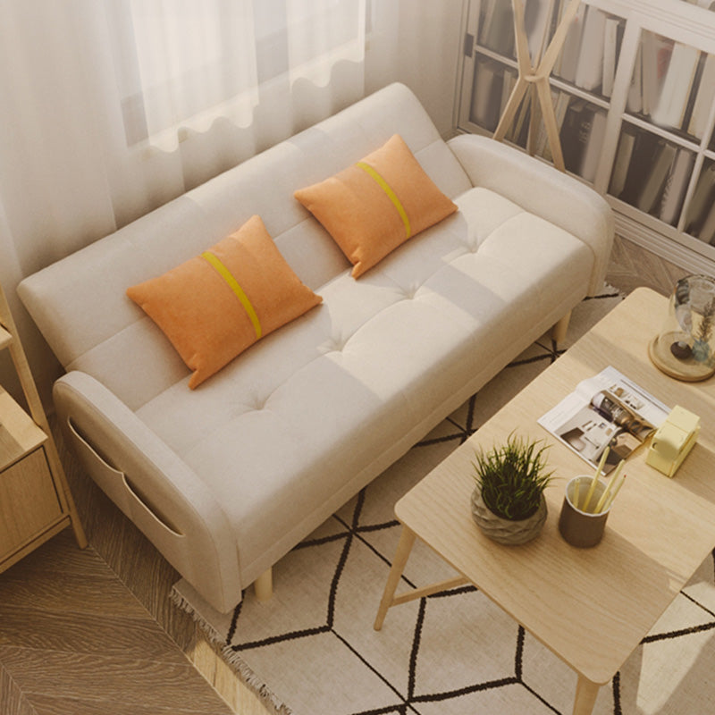 Modern Faux Leather Loose Back Seating Hair Pin Legs Sofa for Apartment