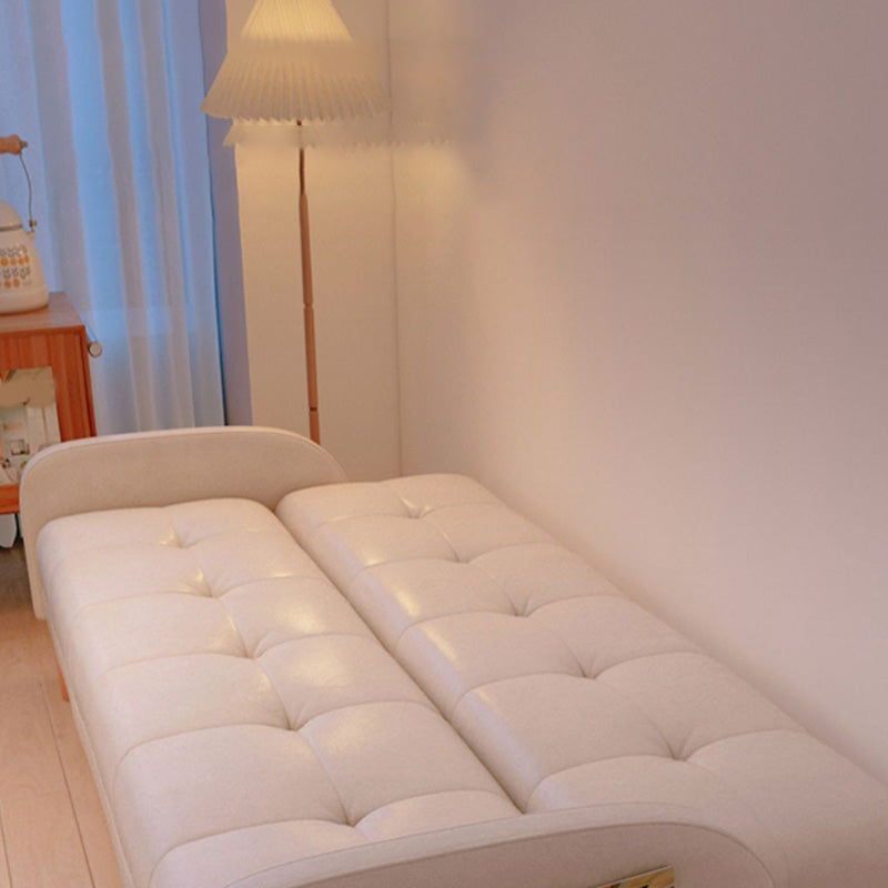 Modern Faux Leather Loose Back Seating Hair Pin Legs Sofa for Apartment