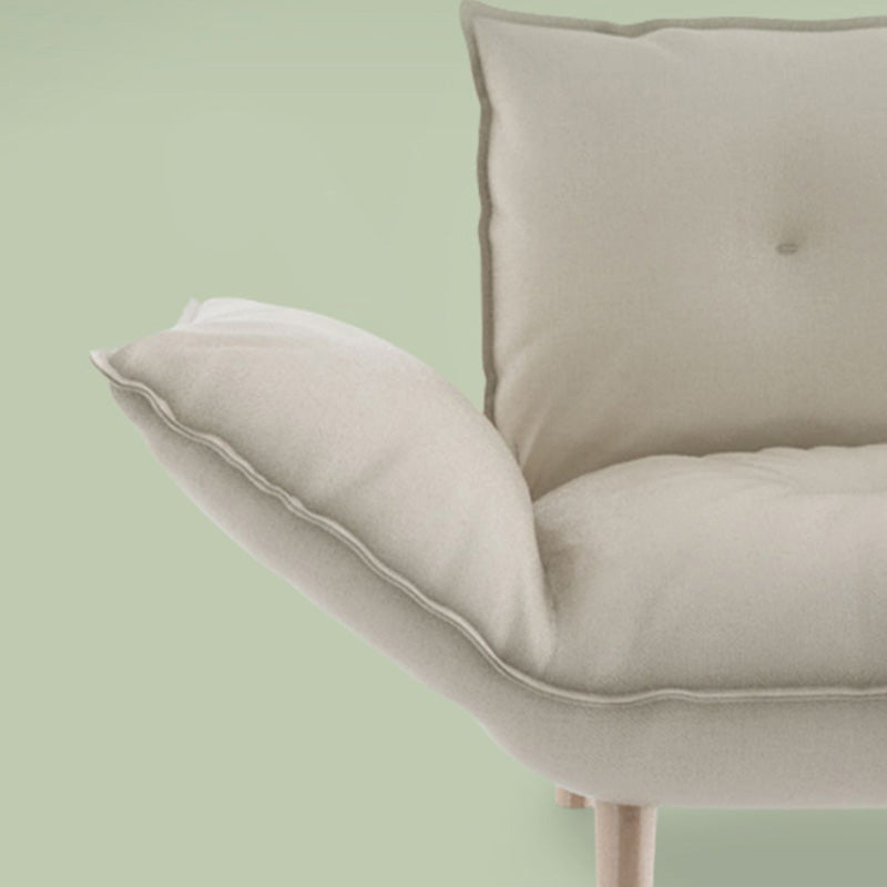 Modern Fabric Sofa Recessed Arm Seating with Pillows for Apartment