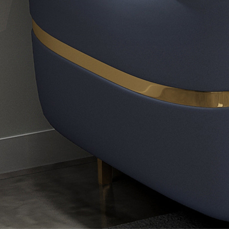 Glam Sectional Sofa Beige Leather Sectional with Bostol Pillows