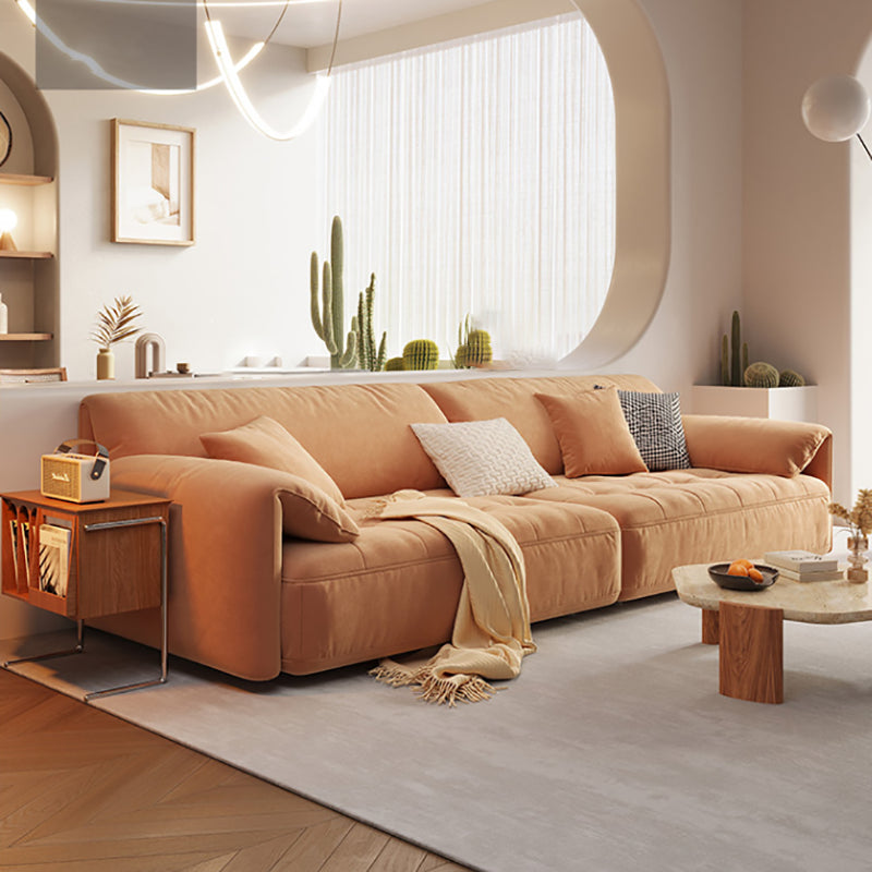 Pillow Top Arm Sectional Sofa in Solid Wood with Cushion Back