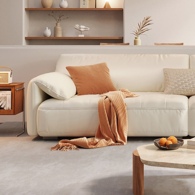 Pillow Top Arm Sectional Sofa in Solid Wood with Cushion Back