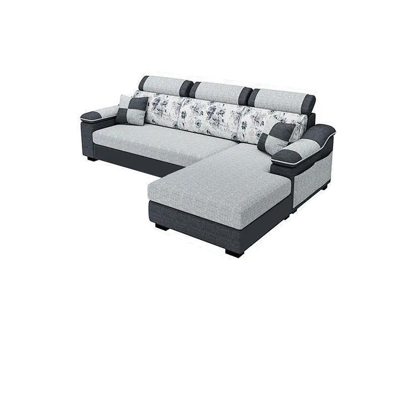 Modern Linen Sectional Sofa Pillow Top Arm Sectional for Living Room