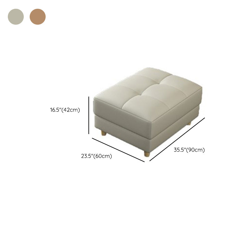 Contemporary Glam Leather Sofa with Bolster Pillows Seating for Living Room