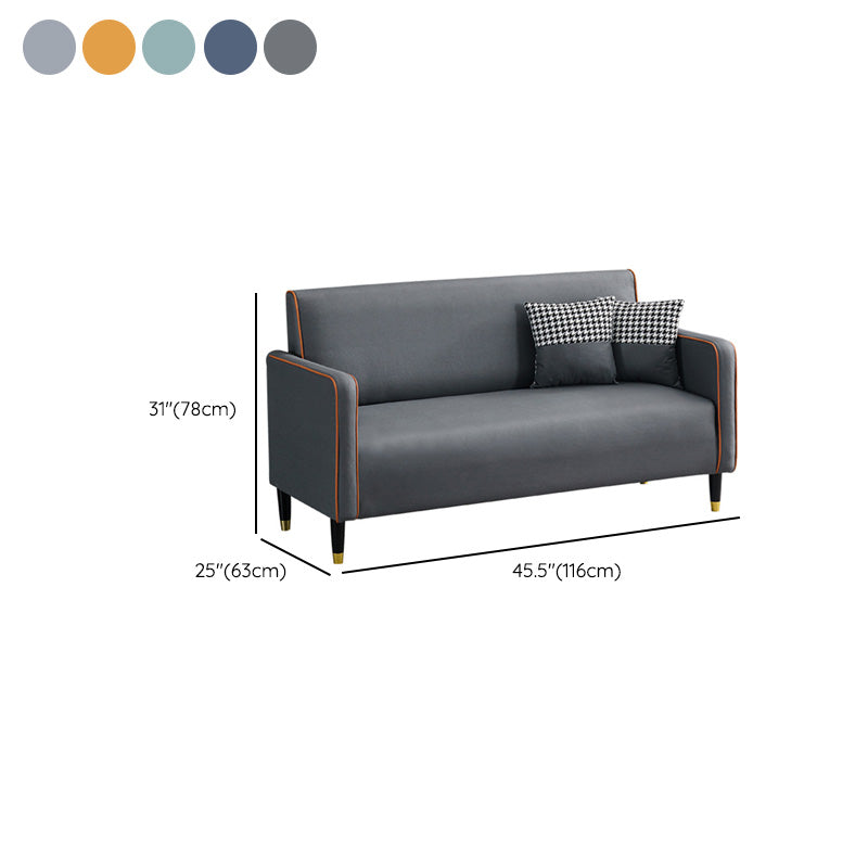 Contemporary Style Square Arm Sofa Living Room Fabric Seating