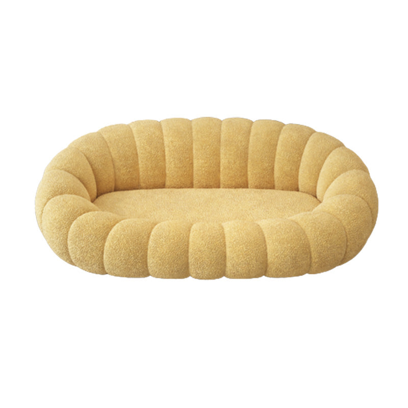 Contemporary Polyester Seating Tufted Tuxedo Arm Loveseat for Living Room