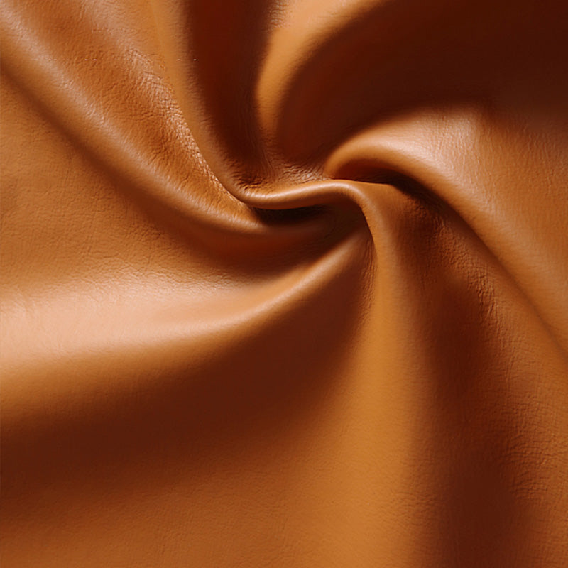 Nordic Style Arc Arm Slipcovered Sofa Leather Sofa in Orange for Apartment