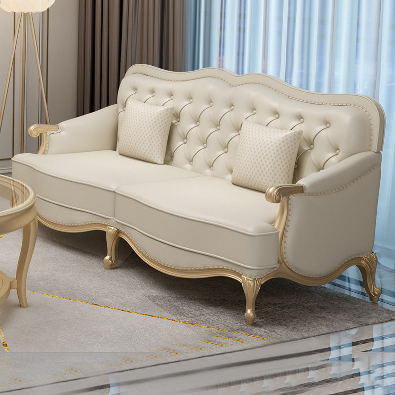 38" High Sofa Charles Of London Arm Sofa with Tufted Split-Back for Living Room