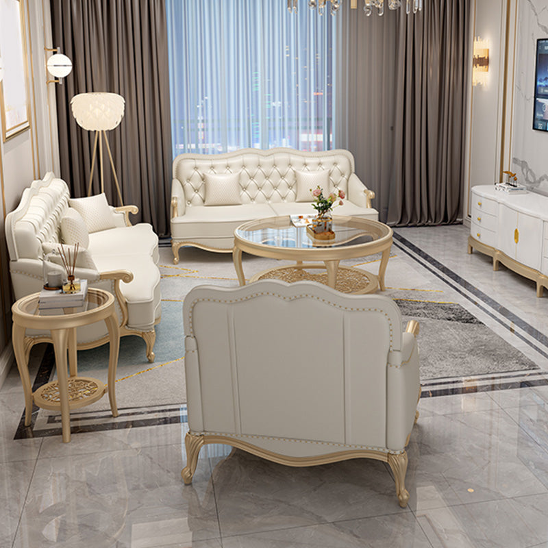 38" High Sofa Charles Of London Arm Sofa with Tufted Split-Back for Living Room