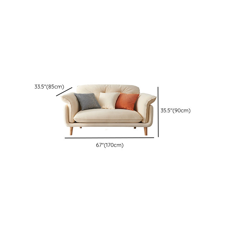 Modern Faux Leather Sofa Bed Pillow Top Arm Sofa for Living Room