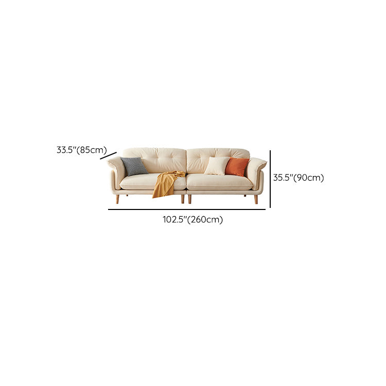 Modern Faux Leather Sofa Bed Pillow Top Arm Sofa for Living Room