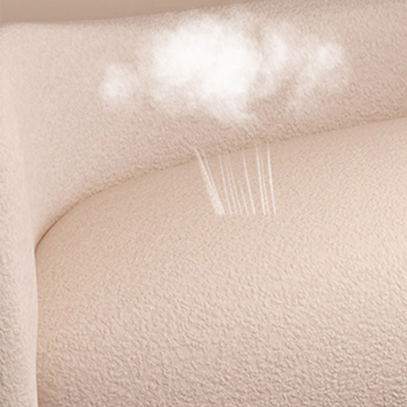 Unique Style Fabric Sofa in Off-White Bonus Room Apartment Seating