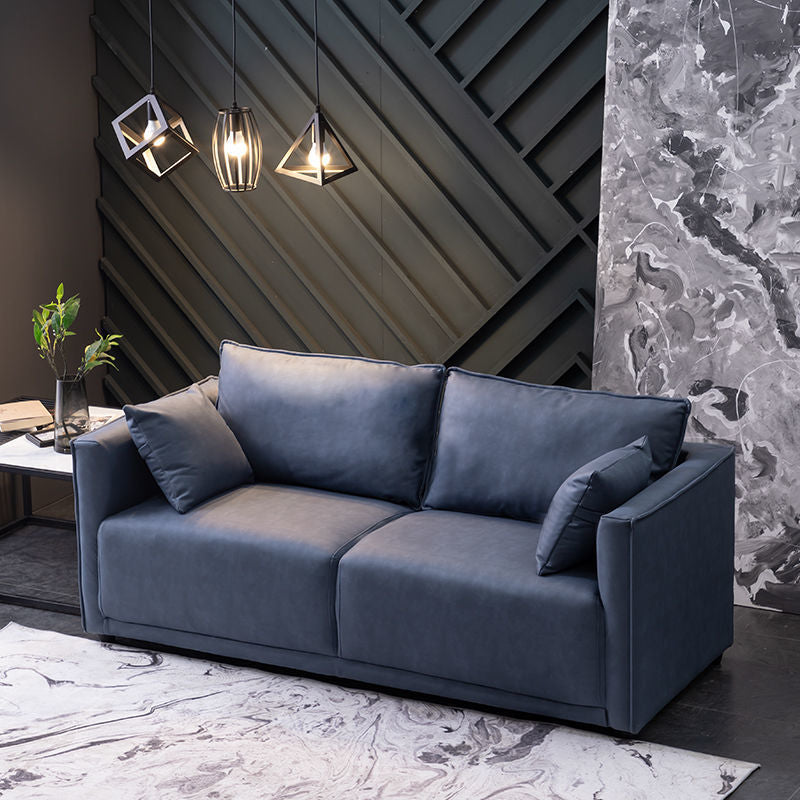 Loose Back 29.5" H Seating Square Arm Contemporary Sofa for Living Room