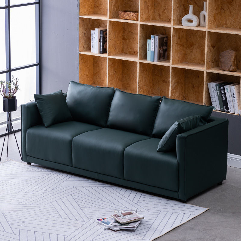 Loose Back 29.5" H Seating Square Arm Contemporary Sofa for Living Room