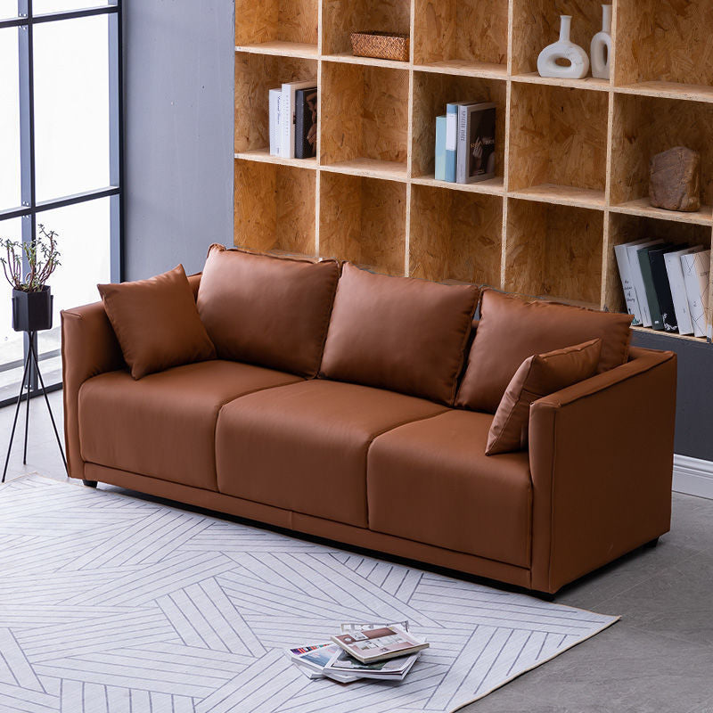 Loose Back 29.5" H Seating Square Arm Contemporary Sofa for Living Room