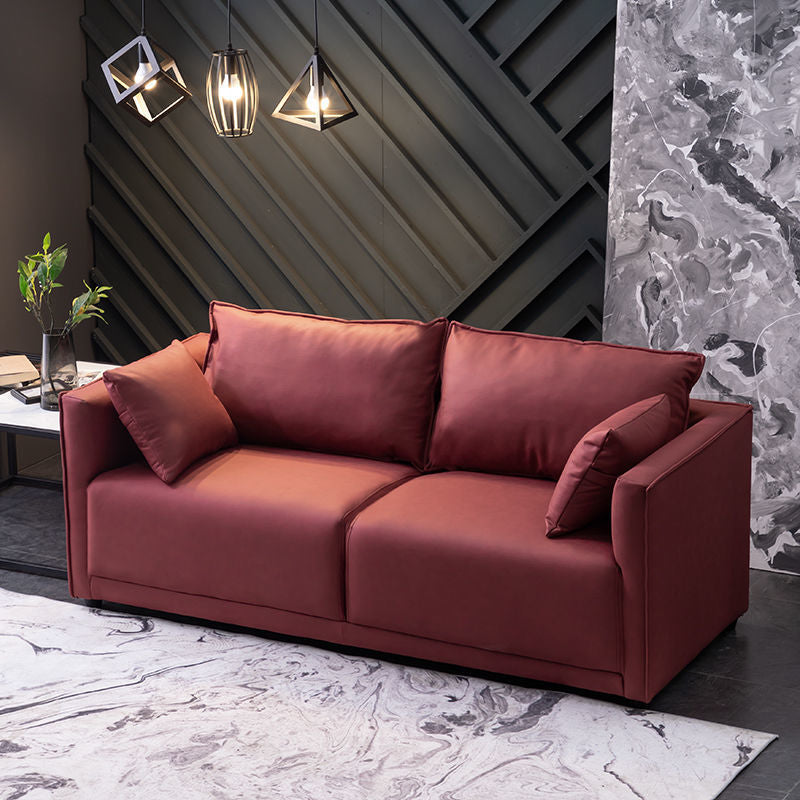 Loose Back 29.5" H Seating Square Arm Contemporary Sofa for Living Room