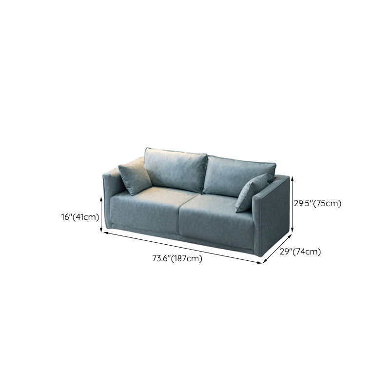 Loose Back 29.5" H Seating Square Arm Contemporary Sofa for Living Room