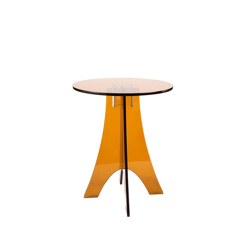 Modernistic Plastic Accent Side Table Round 3 Legs Living Room Corner Table