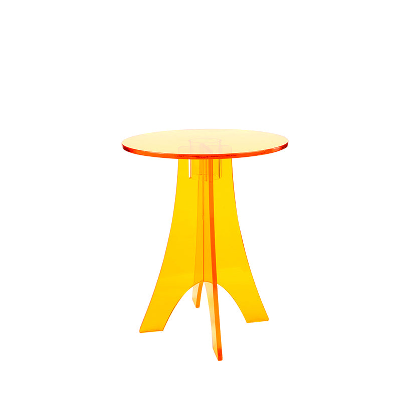 Modernistic Plastic Accent Side Table Round 3 Legs Living Room Corner Table