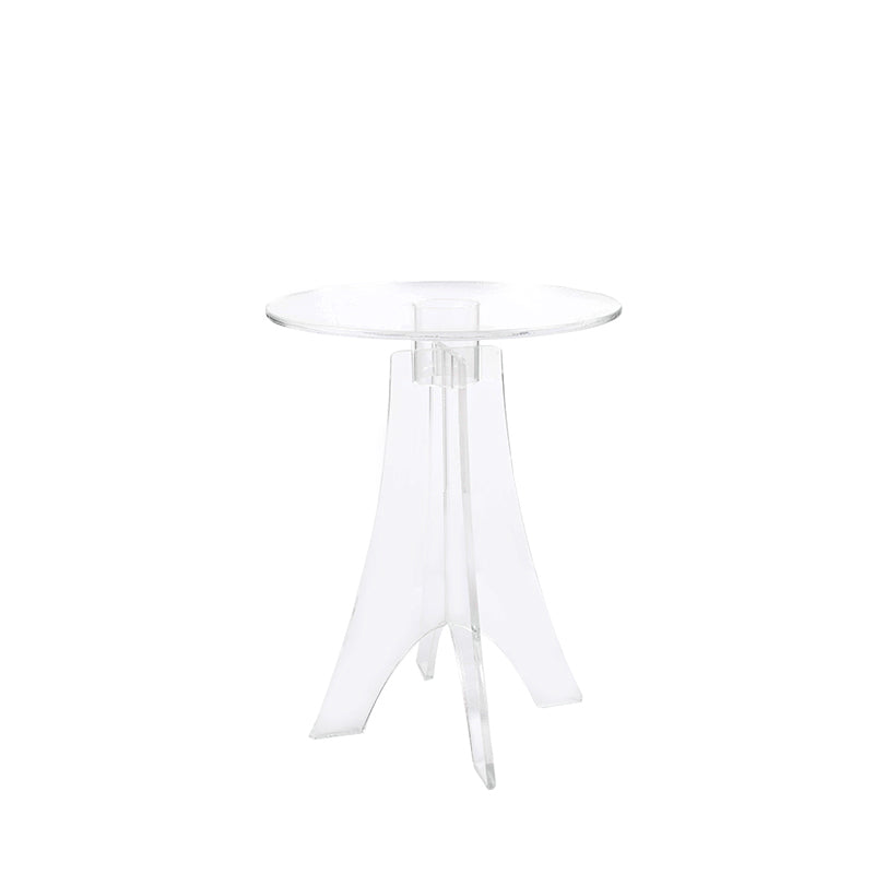 Modernistic Plastic Accent Side Table Round 3 Legs Living Room Corner Table