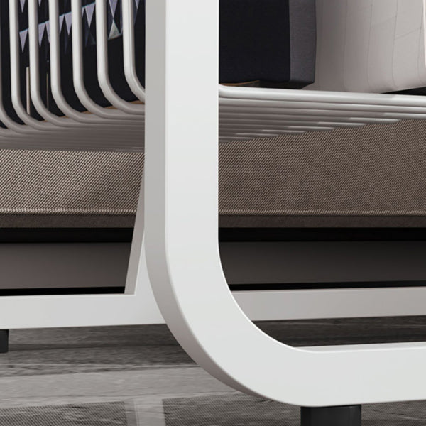 Contemporary Accent Side Table with Storage Living Room Rectangular Abstract