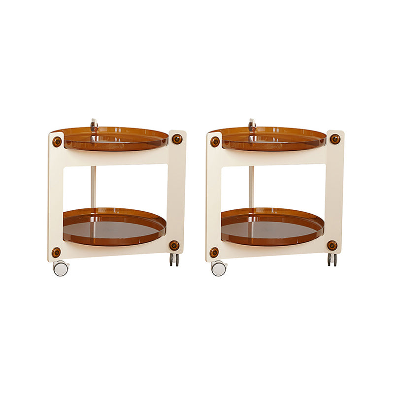 25.19" Tall 3 Legs End Table Tray Top Accent Side Table for Living Room