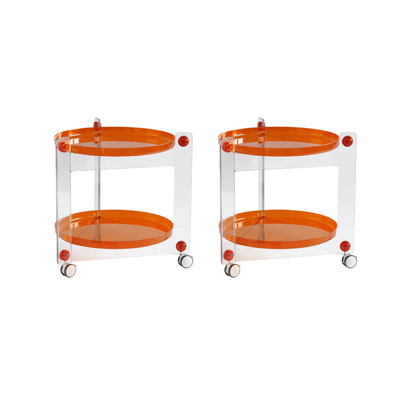 25.19" Tall 3 Legs End Table Tray Top Accent Side Table for Living Room