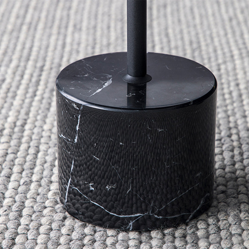 Modern Round Pedestal Side Table Metal and Marble Side End Table