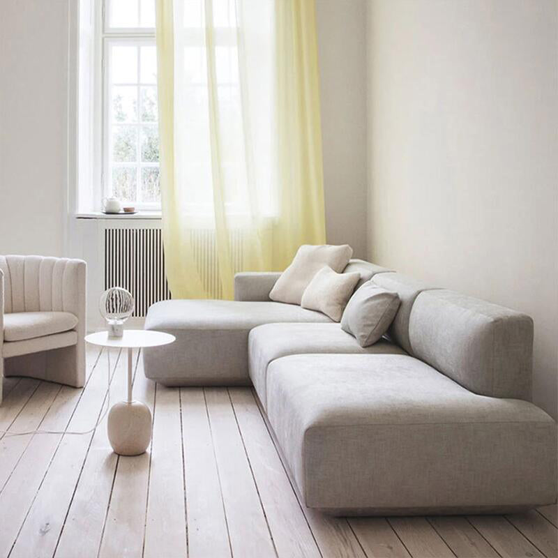 Modern Round Metal Side Table 15.74" Wide Pedestal End Table