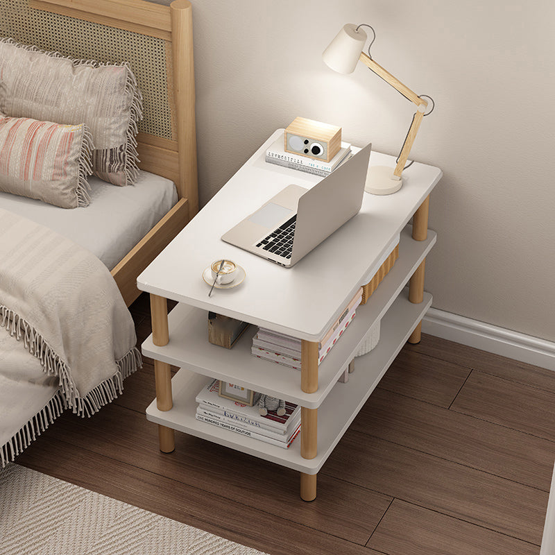 Modern Rectangular/Square Corner Table Wood Side End Table for Living Room