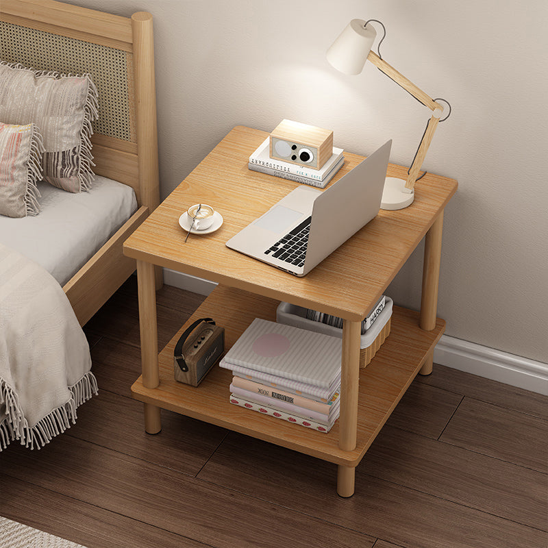 Modern Rectangular/Square Corner Table Wood Side End Table for Living Room