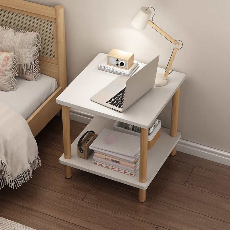 Modern Rectangular/Square Corner Table Wood Side End Table for Living Room