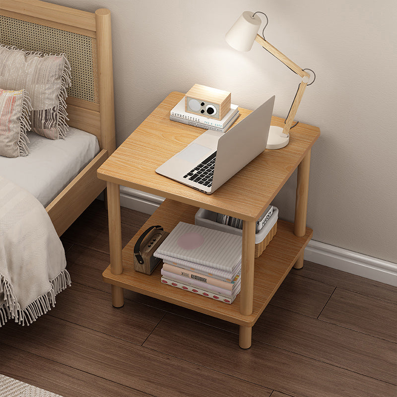 Modern Rectangular/Square Corner Table Wood Side End Table for Living Room