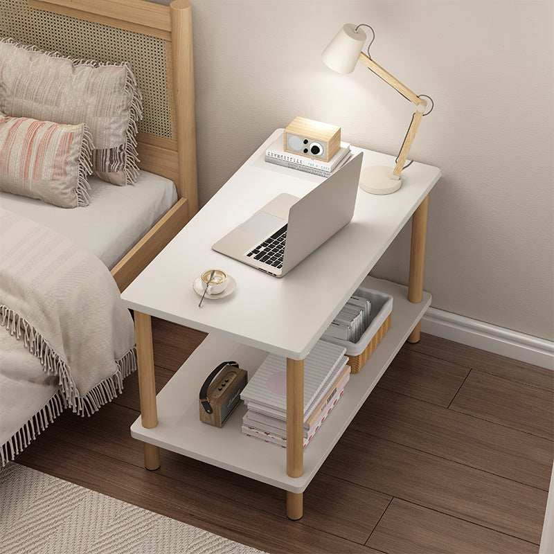 Modern Rectangular/Square Corner Table Wood Side End Table for Living Room