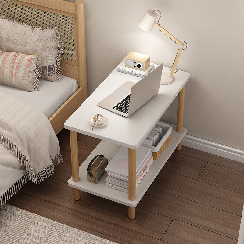 Modern Rectangular/Square Corner Table Wood Side End Table for Living Room