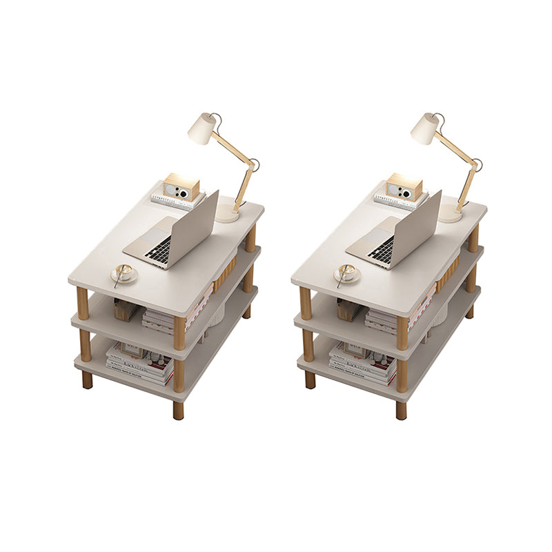 Modern Rectangular/Square Corner Table Wood Side End Table for Living Room