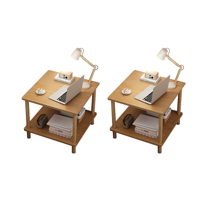 Modern Rectangular/Square Corner Table Wood Side End Table for Living Room