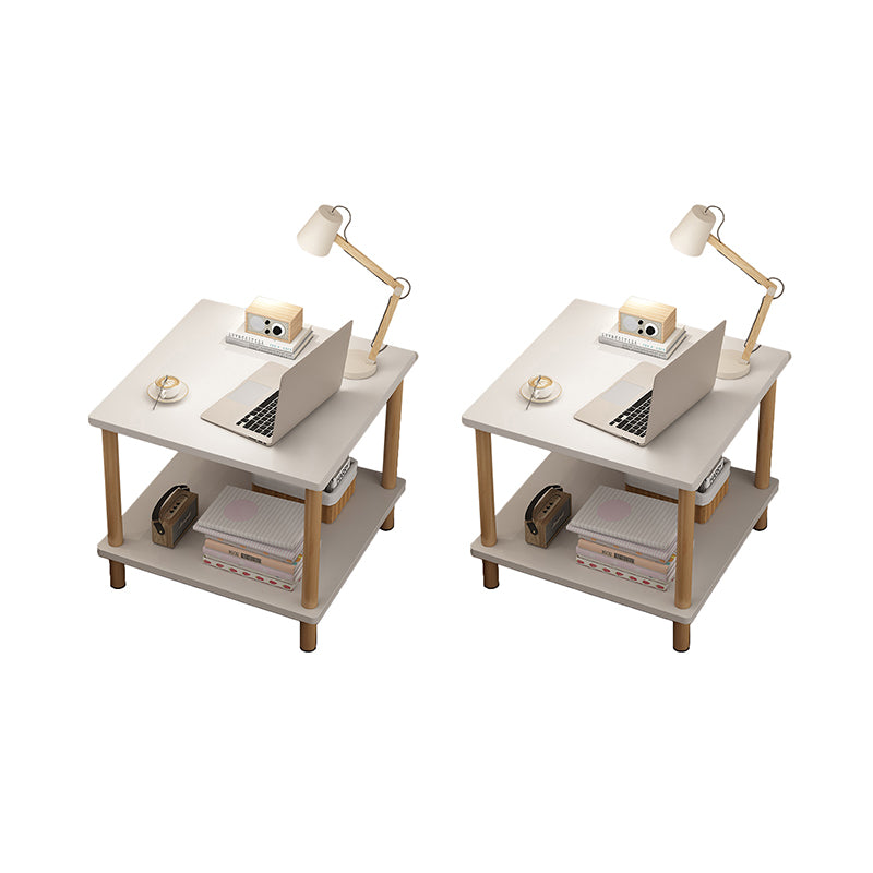 Modern Rectangular/Square Corner Table Wood Side End Table for Living Room