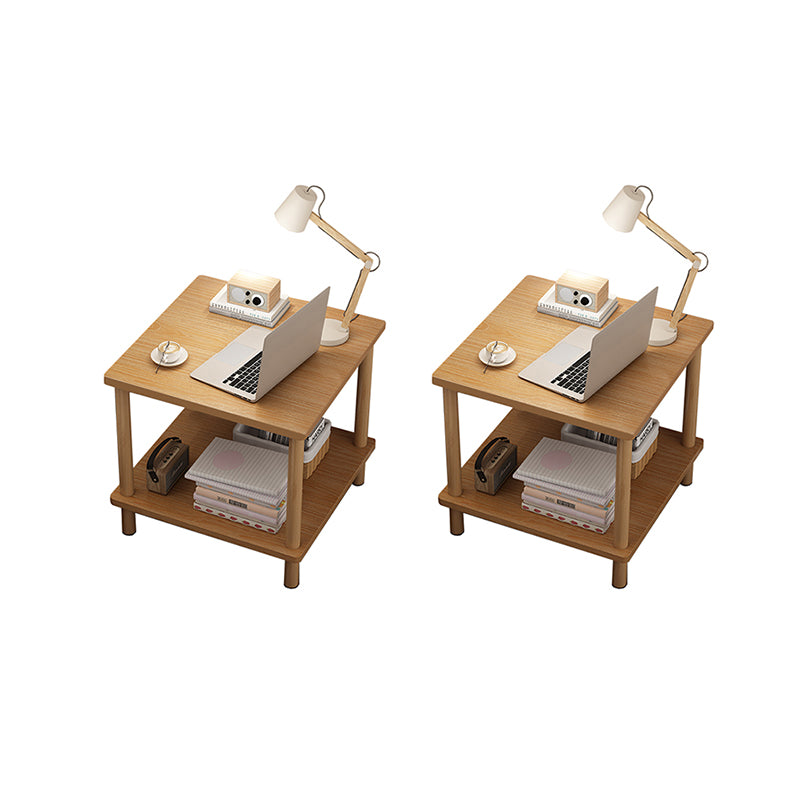 Modern Rectangular/Square Corner Table Wood Side End Table for Living Room
