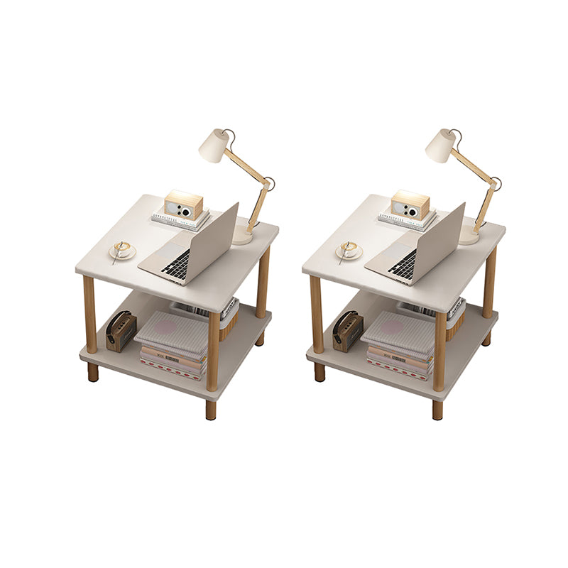 Modern Rectangular/Square Corner Table Wood Side End Table for Living Room