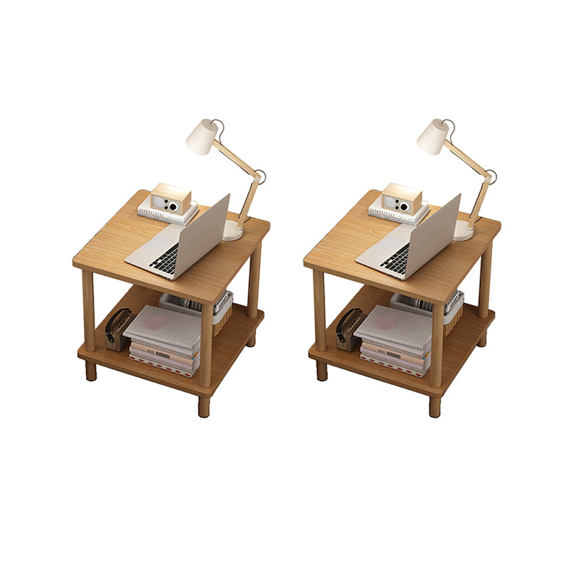 Modern Rectangular/Square Corner Table Wood Side End Table for Living Room