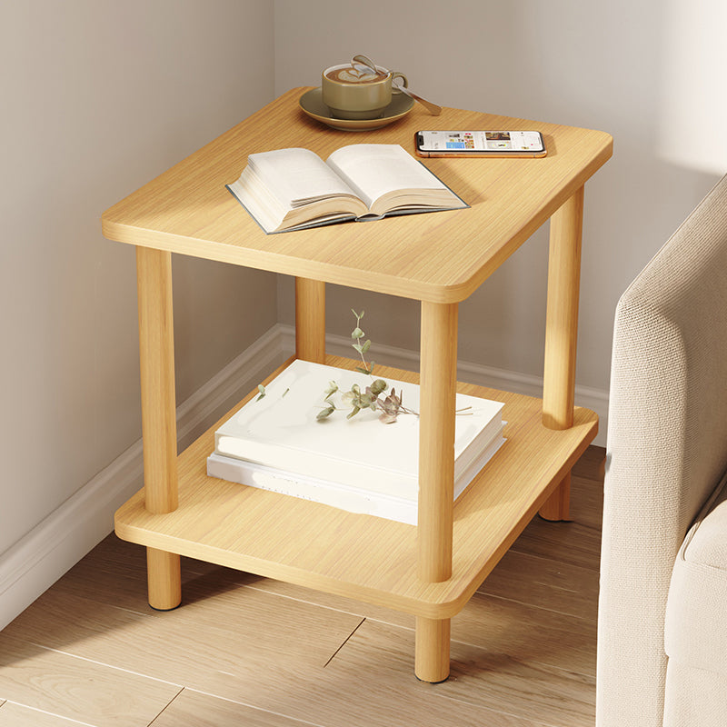 Modern Style Side End Snack Table Wooden with Storage End Table