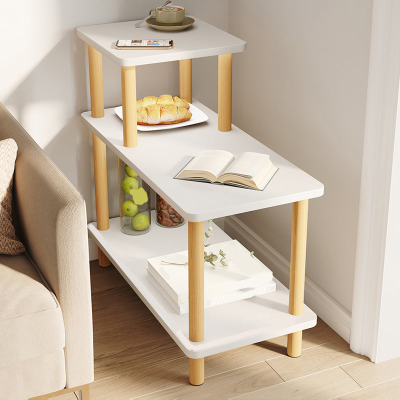 Modern Style Side End Snack Table Wooden with Storage End Table