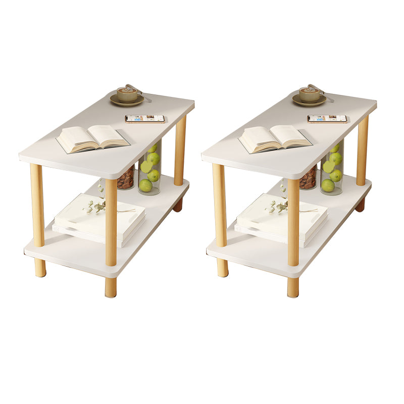 Modern Style Side End Snack Table Wooden with Storage End Table