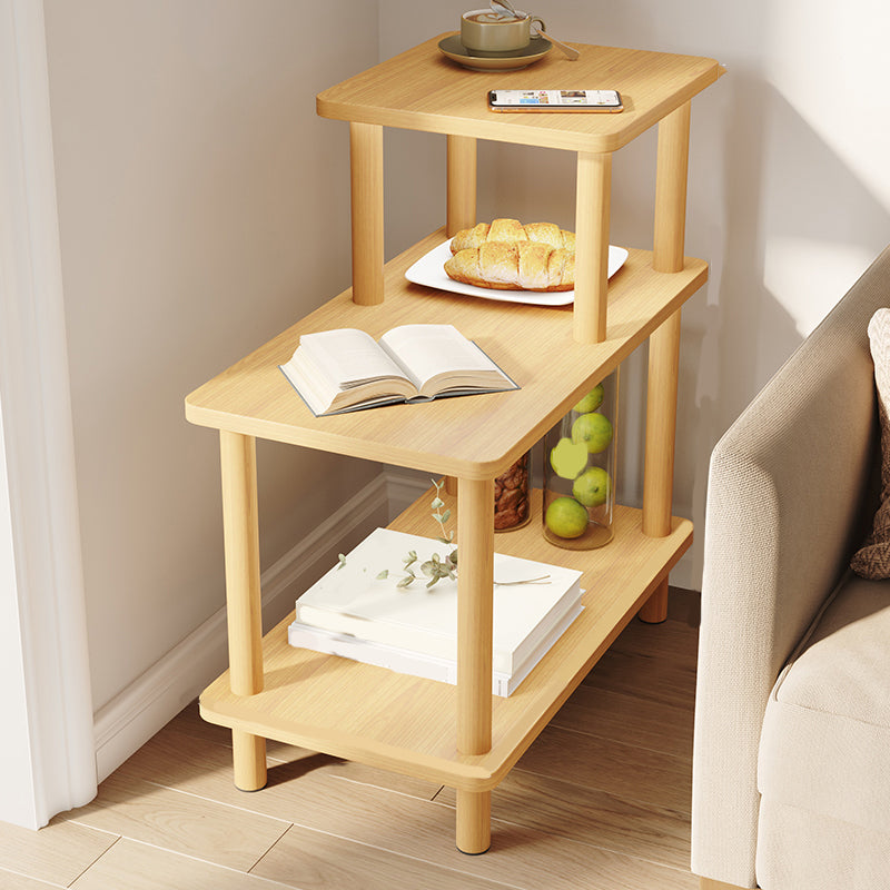 Modern Style Side End Snack Table Wooden with Storage End Table